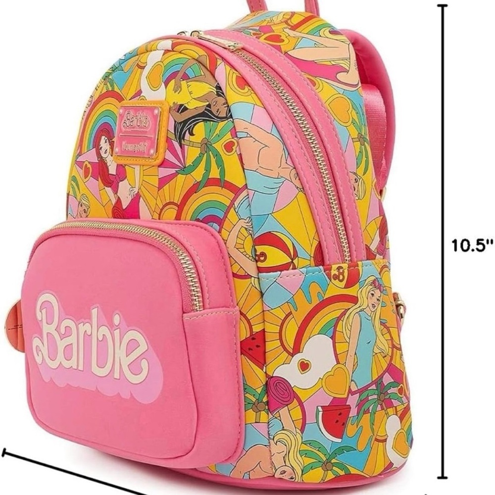Barbie Multicolor Graphic Backpack - image 3